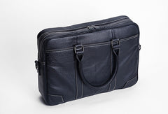 Cool Black leather mens Briefcase laptop Briefcase Work Shoulder Bag for Men - EverHandmade