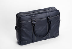 Cool Black leather mens Briefcase laptop Briefcase Work Shoulder Bag for Men