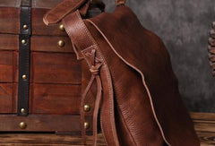 Cool leather mens messenger Bag Vintage Shoulder Laptop Bag for Men