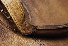 Cool leather mens large travel bag Vintage Briefcase Shoulder bag for Men - EverHandmade