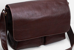 Cool leather men messenger bag shoulder bag for men - EverHandmade
