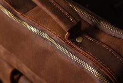 Handmade leather men Vintage Messenger bag Briefcase Cool Shoulder bag for Men - EverHandmade