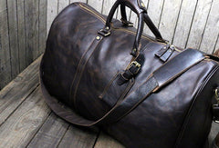 [ Onle Sale ] Cool leather mens Weekender Bag Duffle Bag Travel bag Overnight Bag