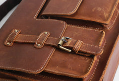 Handmade leather men messenger large vintage shoulder bag for men