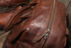 Cool leather mens Large Travel Bag Vintage Weekender Bag Shoulder Bag for Men - EverHandmade