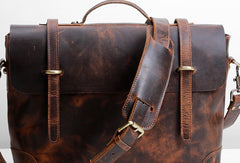 Cool leather mens Briefcase work Briefcase laptop Briefcase Shoulder bag for Men - EverHandmade