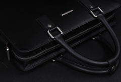 Fashion leather men Briefcase shoulder bag laptop bag work bag business bag - EverHandmade
