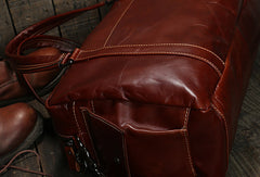 Cool Leather mens Travel bag Duffle Bag Weekender Bag Overnight Bag shoulder bags - EverHandmade