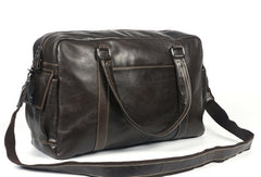 Cool Leather mens Travel bag Duffle Bag Weekender Bag Overnight Bag shoulder bags - EverHandmade