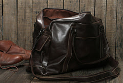 Cool Leather mens Travel bag Duffle Bag Weekender Bag Overnight Bag shoulder bags - EverHandmade
