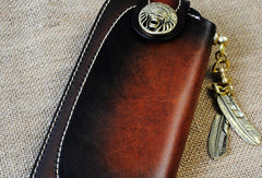 leather biker chain wallet Handmade Biker Wallet Leather Biker Chain Wallets Cool Wallet On A Chain Best Wallet With Chain