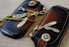 handmade leather biker wallets Handmade Biker Wallet Leather Biker Chain Wallets Cool Wallet On A Chain Best Wallet With Chain