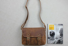 Handmade leather men Briefcase messenger Brown  shoulder bag vintage bag for him - EverHandmade