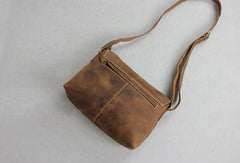 Handmade leather men Briefcase messenger Brown  shoulder bag vintage bag for him - EverHandmade