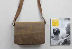 Handmade leather men Briefcase messenger Brown Black shoulder bag vintage bag for him