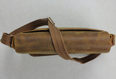 Handmade leather men Briefcase messenger Brown Black shoulder bag vintage bag for him