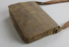 Handmade leather men Briefcase messenger Brown Black shoulder bag vintage bag for him