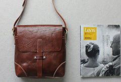Handmade leather Briefcases men messenger Coffee small shoulder bag vintage bag for him