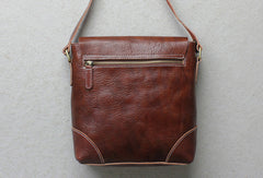 Handmade leather Briefcases men messenger Coffee small shoulder bag vintage bag for him