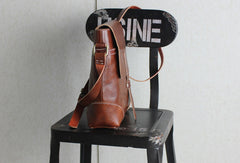 Handmade leather Briefcases men messenger Coffee small shoulder bag vintage bag for him