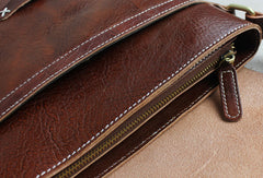 Handmade leather Briefcases men messenger Coffee small shoulder bag vintage bag for him