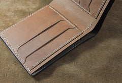 Handmade men leather wallet the walking dead billfold coffee carved custom for men