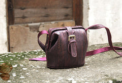 Handmade vintage small purse leather black bag brown shoulder bag crossbody for women