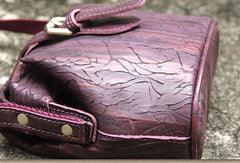 Handmade vintage small purse leather black bag brown shoulder bag crossbody for women
