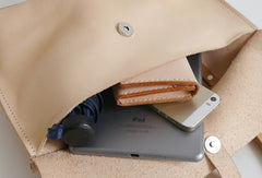 Handmade Leather handbag shoulder bag beige for women leather shoulder bag - EverHandmade