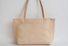 Handmade Leather handbag shoulder bag beige for women leather shoulder bag