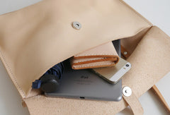Handmade Leather handbag shoulder bag beige for women leather shoulder bag - EverHandmade