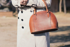 Handmade Leather handbag shoulder bag yellow brown for women leather shoulder bag - EverHandmade