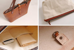 Handmade Leather handbag shoulder tote bag brown for women leather shoulder bag