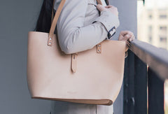 Handmade Leather handbag shoulder tote bag brown for women leather shoulder bag