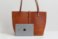 Handmade Leather handbag shoulder tote bag brown for women leather shoulder bag