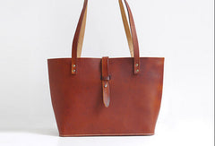Handmade Leather handbag shoulder tote bag brown for women leather shoulder bag