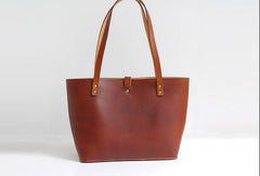 Handmade Leather handbag shoulder tote bag brown for women leather shoulder bag