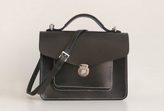 Handmade Womens Leather shoulder bags Satchel Bag School Bag for women - EverHandmade