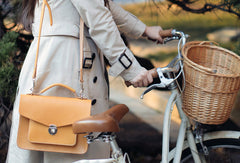 Handmade Womens Leather shoulder bags Satchel Bag School Bag for women - EverHandmade