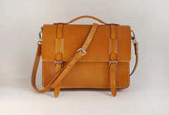 Handmade Leather satchel bag shoulder bag yellow Brown for women leather shoulder bag - EverHandmade