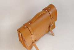 Handmade Leather satchel bag shoulder bag yellow Brown for women leather shoulder bag - EverHandmade