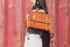Handmade Leather satchel bag shoulder bag yellow Brown for women leather shoulder bag - EverHandmade