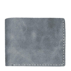 Handmade Khaki Leather Mens Bifold Billfold Wallets Slim Khaki Small Wallet for Men