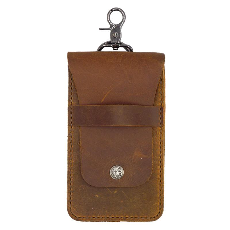 Handmade Brown LEATHER MEN Slim Belt Pouch Waist BAG Slim Belt Bag FOR MEN