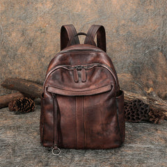 Handmade Leather Backpacks Womens Best School Rucksack Ladies Leather Backpack Purses