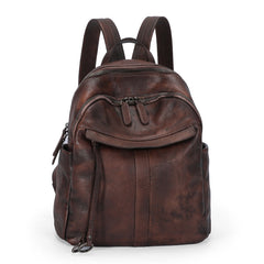 Handmade Leather Backpacks Womens Best School Rucksack Ladies Leather Backpack Purses