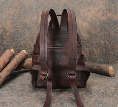 Handmade Green Leather Backpacks Womens Best School Rucksack Ladies Leather Backpack Purses