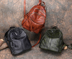 Handmade Leather Backpacks Womens Best School Rucksack Ladies Leather Backpack Purses