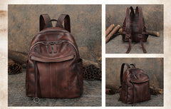 Handmade Leather Backpacks Womens Best School Rucksack Ladies Leather Backpack Purses