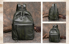 Handmade Brown Leather Backpack Womens Best School Rucksack Ladies Leather Backpack Purses